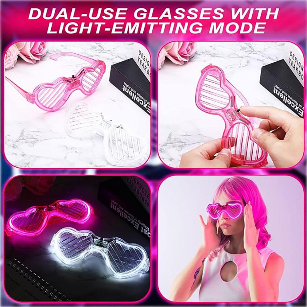 5/10/15/20/30 Stück LED Neon Partybrillen Leuchtende Sonnenbrillen Leuchten im Dunkeln Brillen für Kinder Erwachsene Partyzubehör