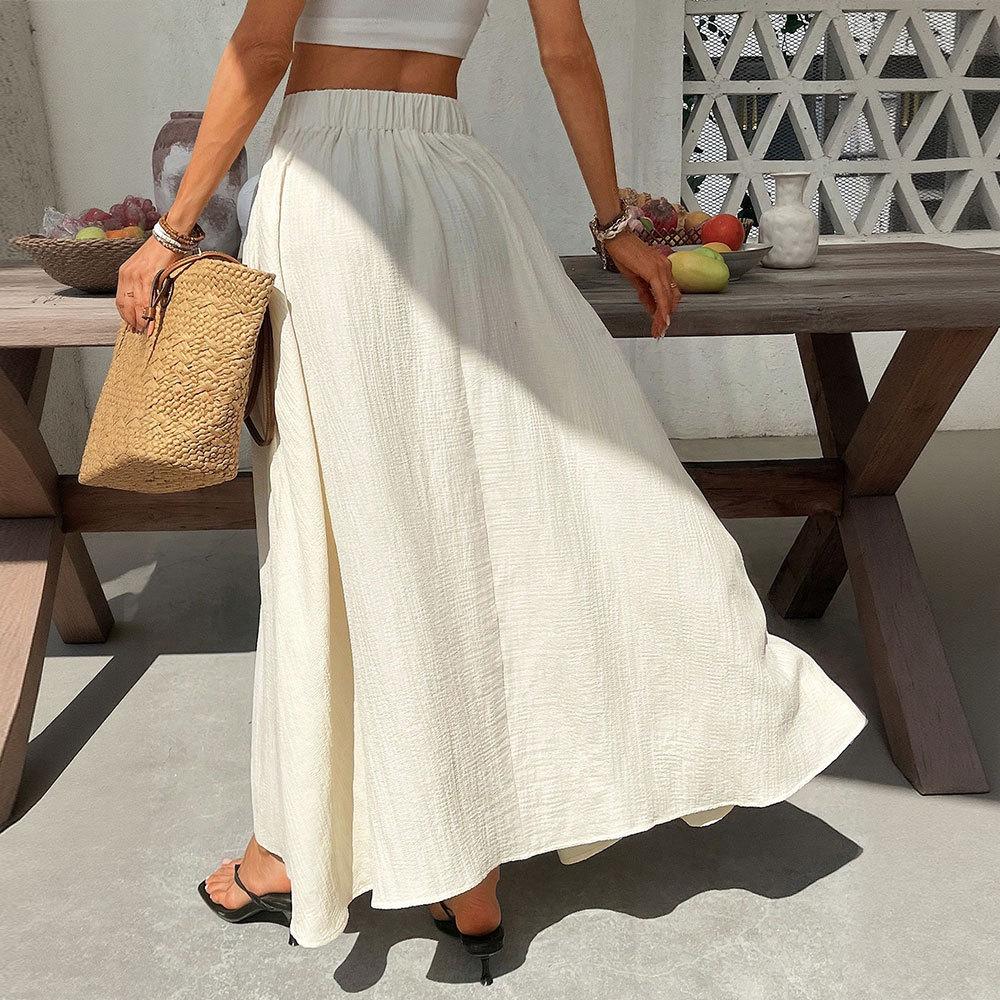 Cross-border Amazon European, American and foreign trade summer vacation casual skirt high waist big swing thin versatile beach dress