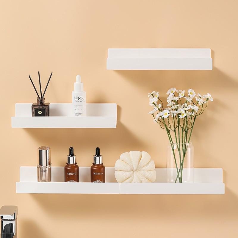 No-Drill Wall-Mounted Bathroom Shelf & Storage Rack for Toiletries and Jewelry