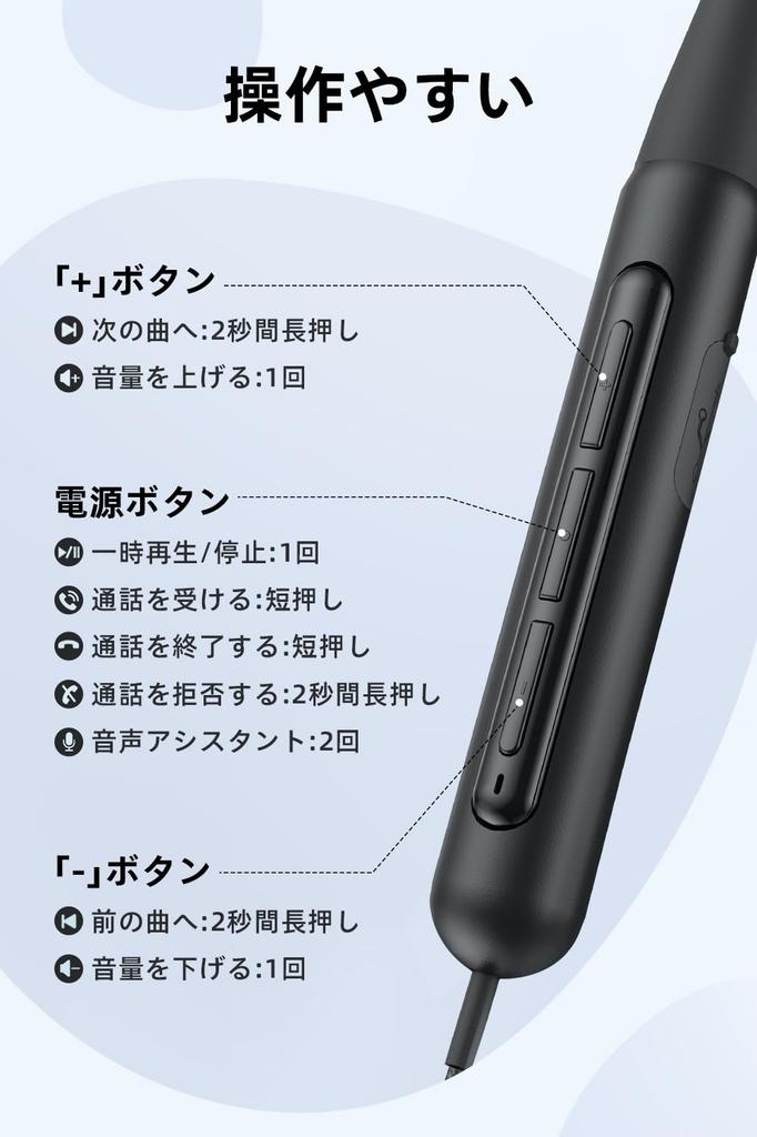 Nakamichi Neckband Bluetooth Magnetic Approximately 10 Hours of Perfect for Business and MY MUSIC Earphones, 5.4, Built-in Microphone, Charging,