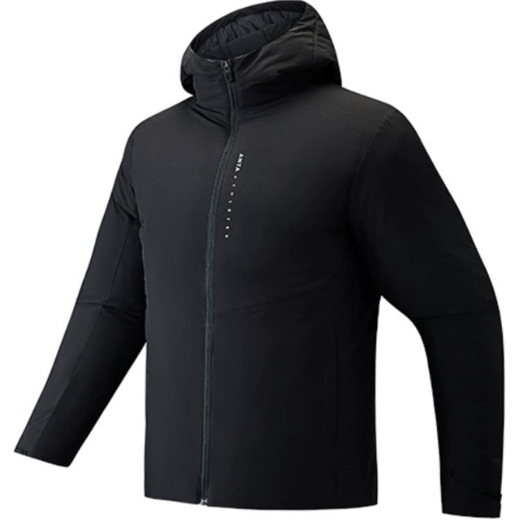 

Anta Удобная Повседневная Простая Теплая Пуховая Куртка с Капюшоном на Молнии Мужская Верхняя Одежда Базовый Черный 152447914-3 3XL