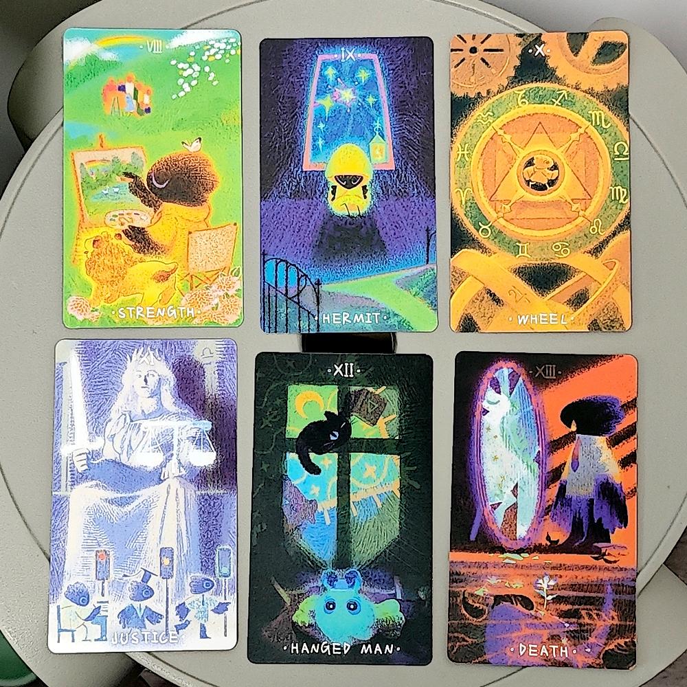 Uno with The Sun Tarot 78 Pcs Adorable Tarot Cards Based On Rider System Unmistakably Whimsical Style 10.3*6cm