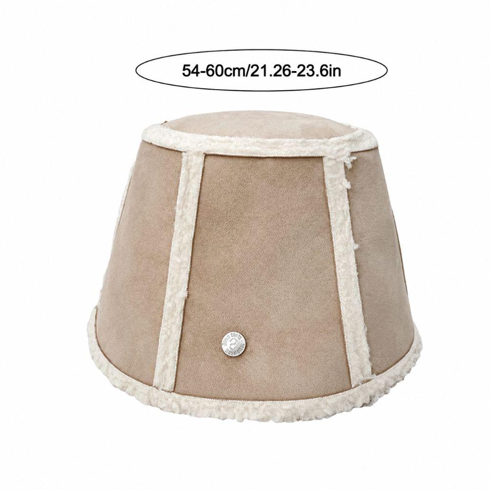 Thicken Fisherman Cap Soft Panama Hat Casual Warm Cap  for Women
