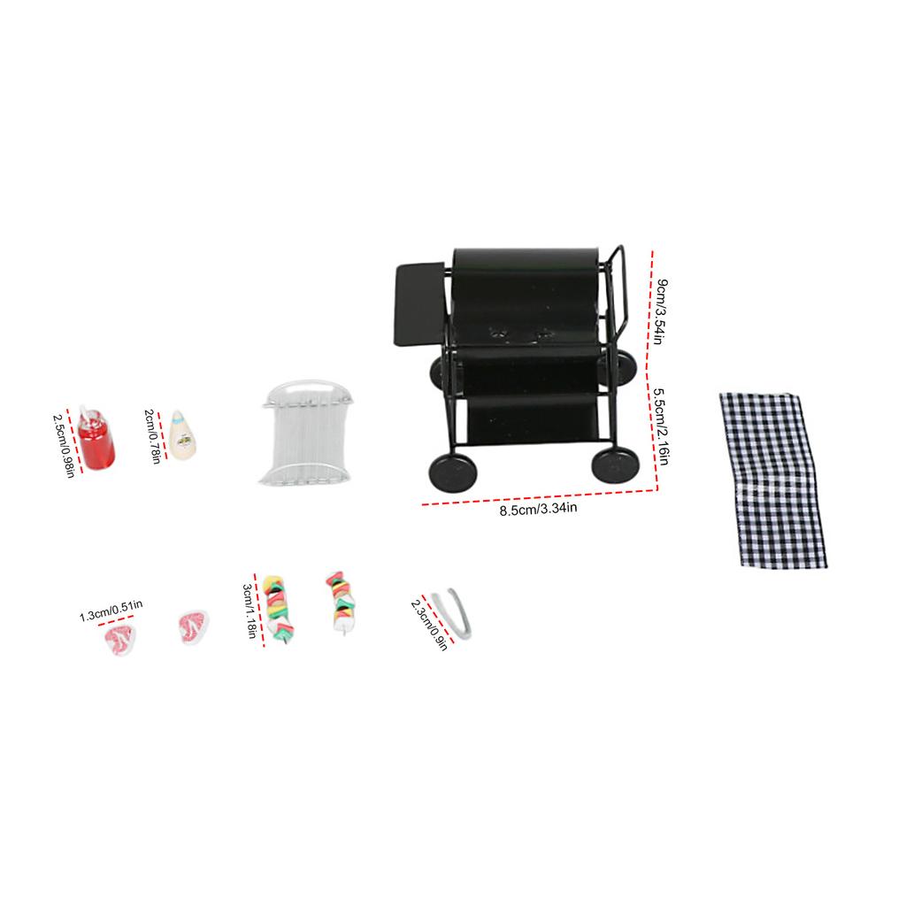 Tiny Iron Grill Miniature For Dollhouses Enthusiasts To Create Outdoor Settings