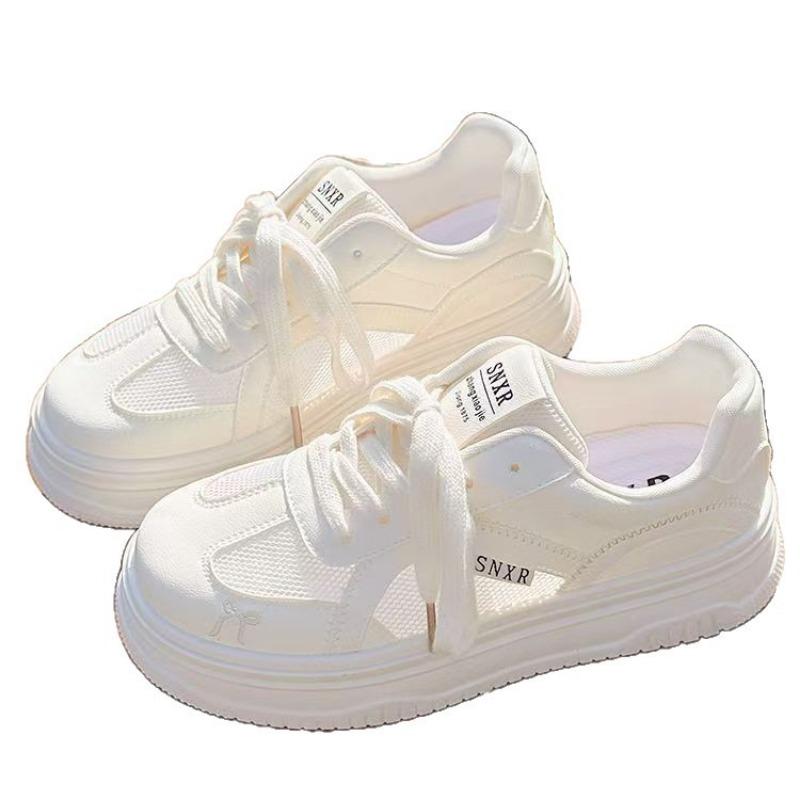 Ballet Style Puff Little White Shoes Women's Summer New Mesh Thin Lightweight with Skirt Bread Shoes