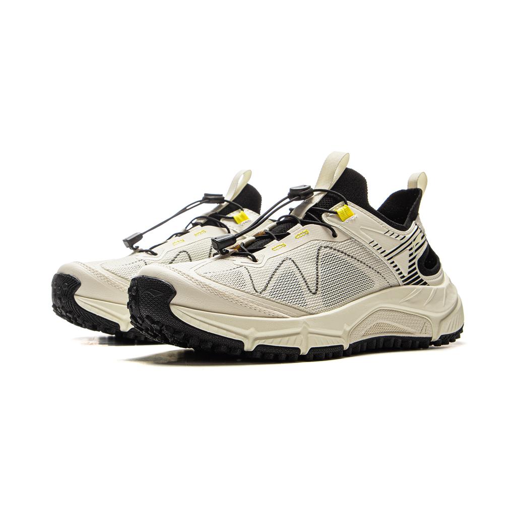 Li-Ning Yijie Lite Outdoor Comfortable Fashion Breathable Wear-Resistant Non-Slip Creek Shoes Women Shoes Beige Black AHLV014-1