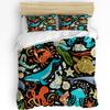 Animal Green Fish Duvet Cover Bed Bedding Set For Double Home Textile Quilt Cover Pillowcases Bedroom Bedding Set (No Sheet)