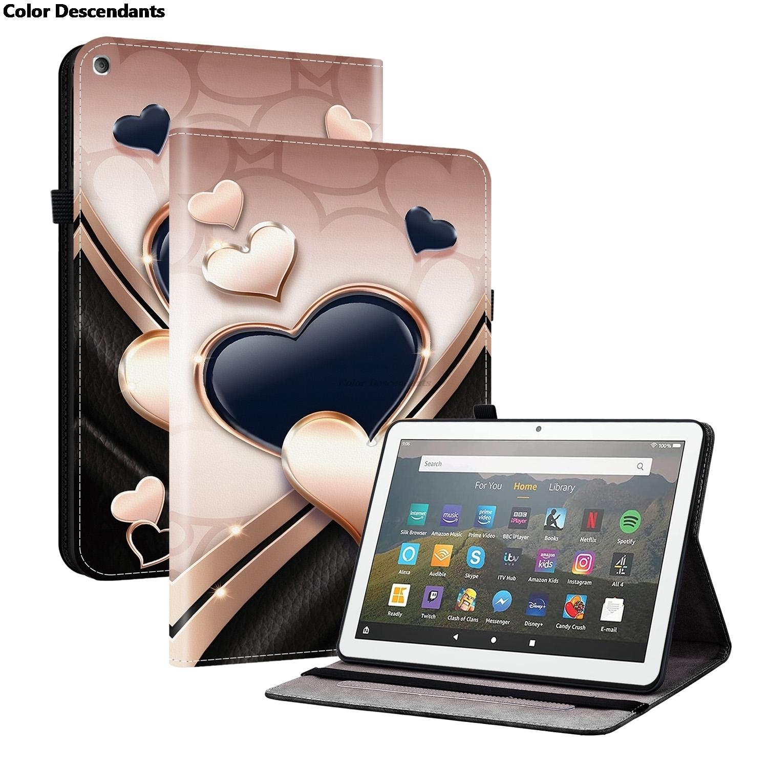 

Painted Flip Leather Tablet Case For Amazon Fire HD8 2020 Fire HD 8 2022 compatible Shockproof Protect Cover For Fire HD8 2024 Fire HD8 2024