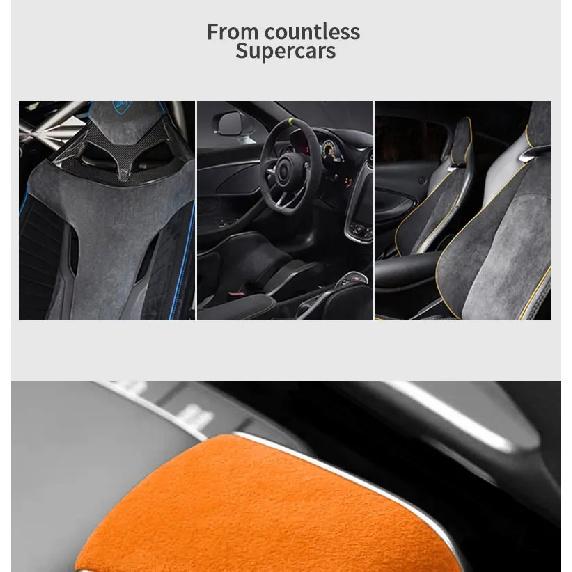 Made of Alcantara For Mercedes-Benz GLE W167 GLS X167 Gear Shift Knob Boot Cover Trim Stickers Car lnterior Tuning Accessories