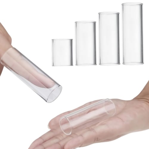 The ultimate guitar slides, 2-piece set, guitar finger slides, guitar slide tone bars, slides, glass bottlenecks, 70 x 25mm