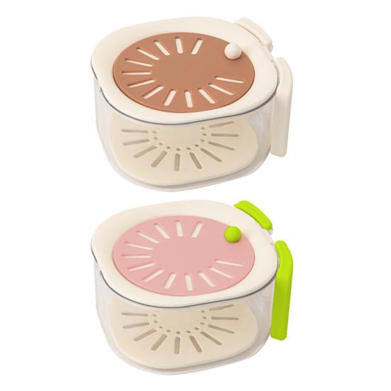 Drain Basket with Detachable Design Transparent Visible Stackable Multifunctional Drain Box Hollow Net Tray