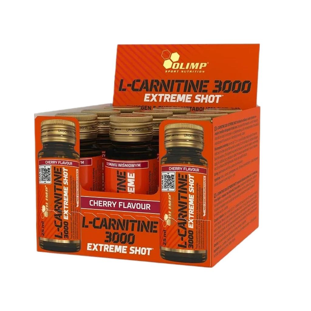 L-Carnitine 3000 Extreme Shot, Cherry - 9 x 25 ml.
