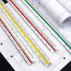 Plastic Scale Ruler, Triangular Ruler, 30cm, Triangular Ruler, Metric Scale 1:20, 1:25, 1:50, 1:75, 1:100, 1:125