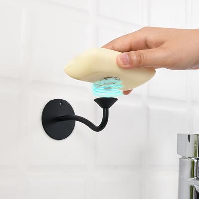 Porte-savon magnétique en acier inoxydable Plateau de bain Économiseurs pour Savon solide Accroché au mur Étagères à ventouse
