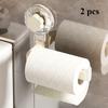 Wall mounted toilet paper holder with suction cups - Self-adhesive, no drilling required for installation, plastic for kitchen and bathroom
