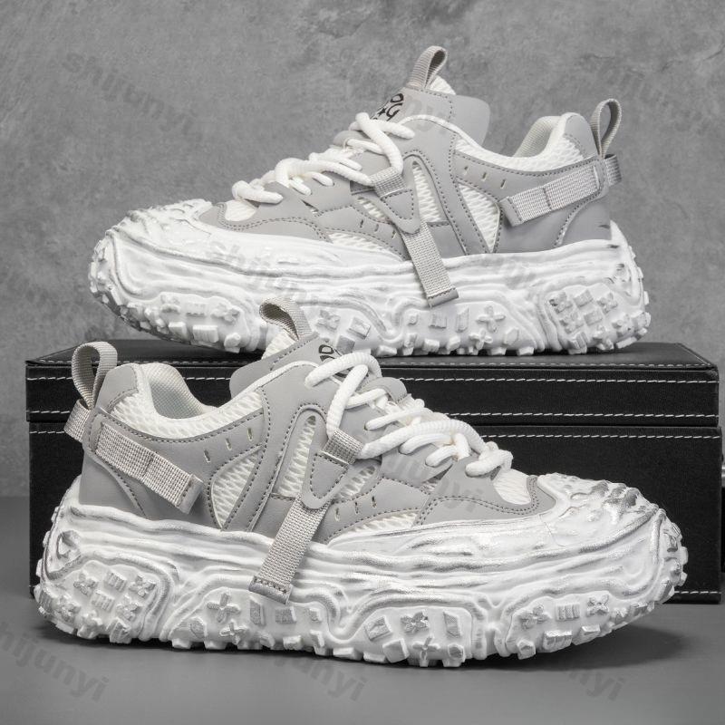 Fashion Men's Casual Sneakers 2025 New High Quality Platform Thick Soled Height Increasing Breathable Running Shoes Zapatos Para Hombres