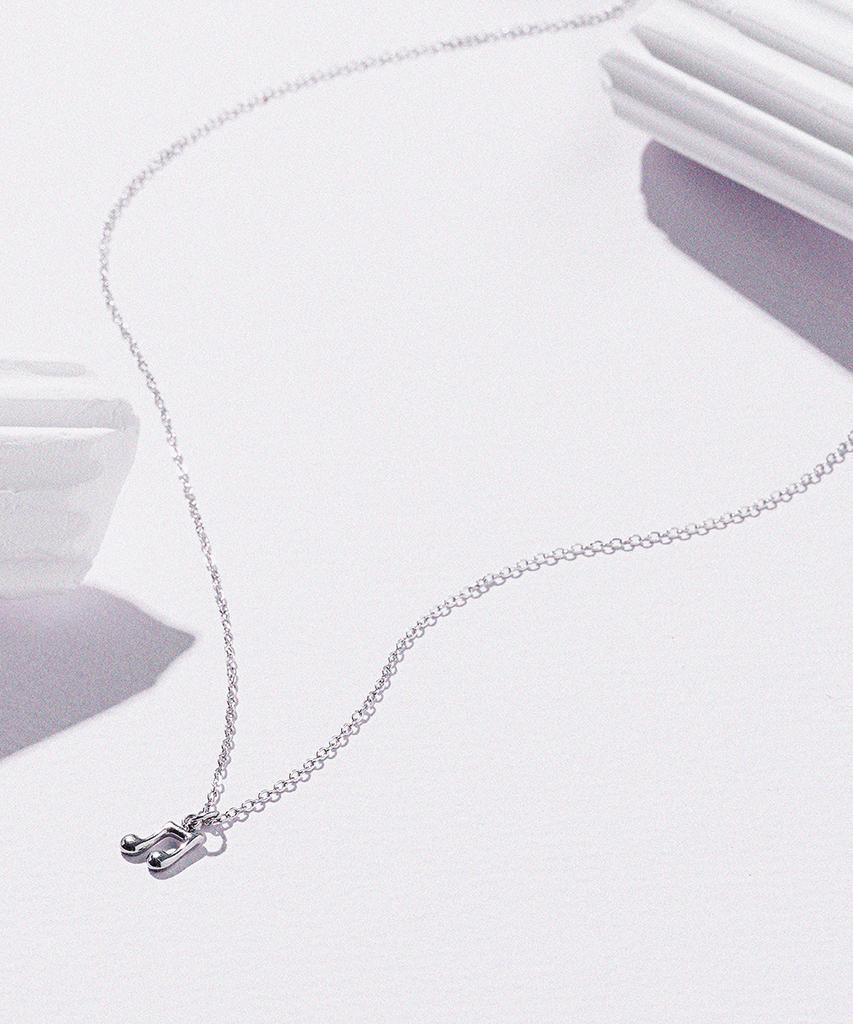 Jbans Classic Happy Rhythm Pendant Slim Chain Necklace (C2601-An1006_Sv)