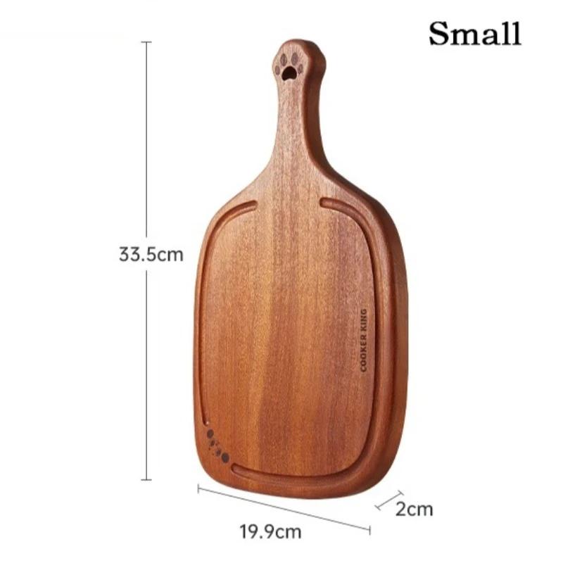 

COOKER KING Ebony Wood Chopping Board Household Pizza Bread Fruit Steak Profession Cutting Board Hangable Kitchen Tool in Stock
