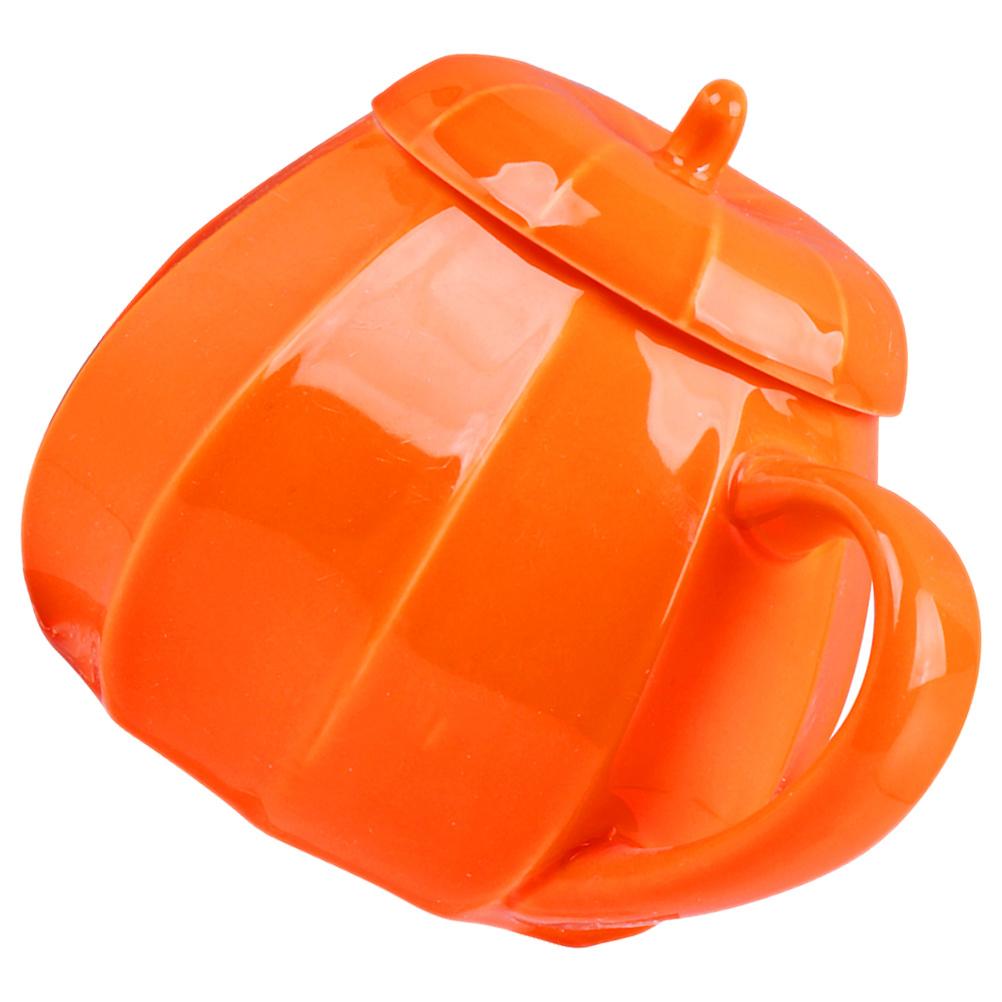 Ceramic Pumpkin Mug Halloween Festival Drinkware Home Kitchen Coffee Shop Bar Decor Functional Microwave Safe Drinking Cup