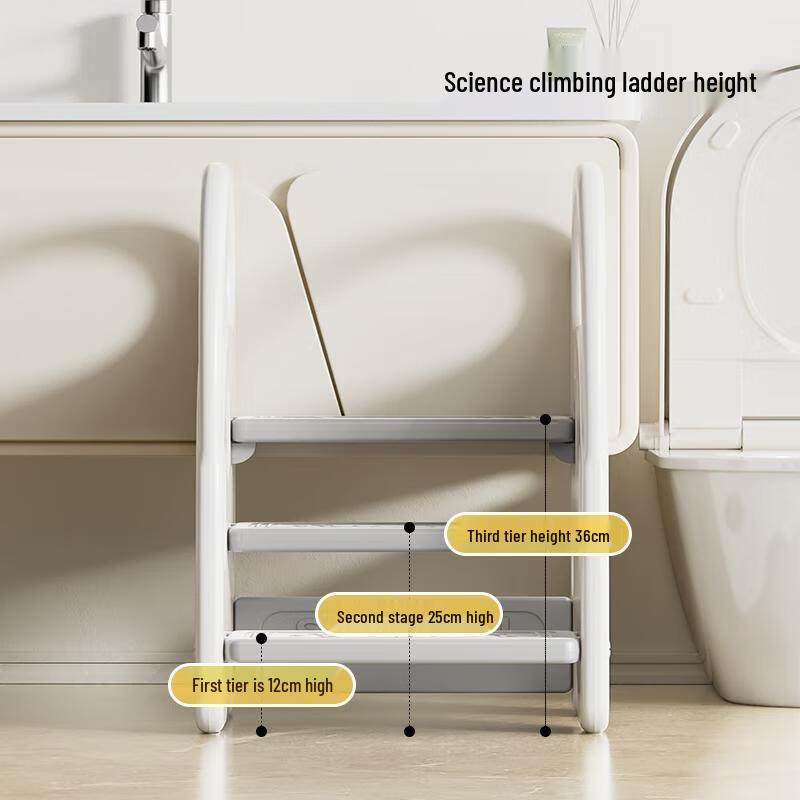 Handunyou Kinder Anti-Rutsch Tritthocker mit Handlauf