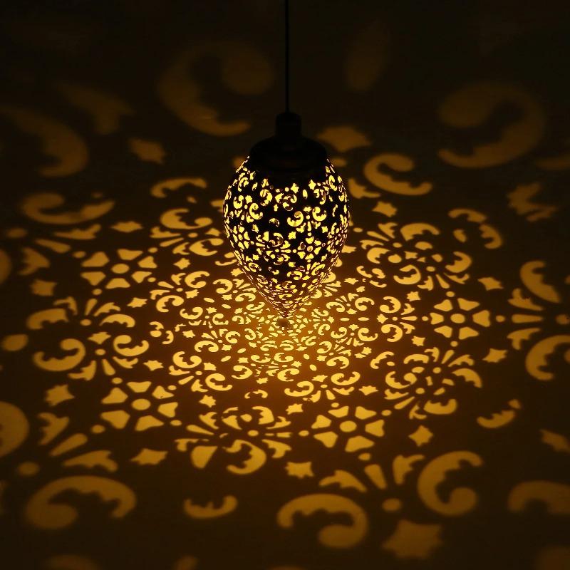 3PCS Per Set Water Drop Shaped Outdoor Solar Projection Light Waterproof Outdoor Light for Garden Patio Lawn Pathway Yard Christmas Decor