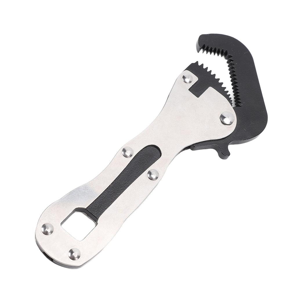 Auto Adjusting Pipe Wrench Steel Compact Ergonomic Handle Multifunctional for Auto Repair Home Maintenance