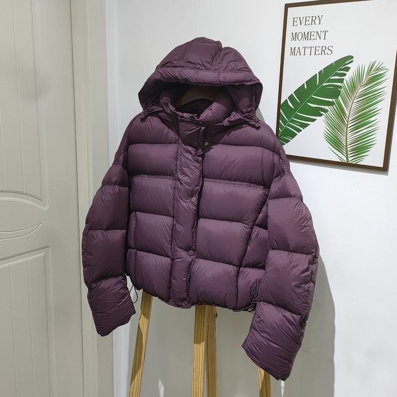 Women's Hooded Down Puffer Coat - Slimming Winter Jacket with 90% Duck Down, Thick and Loose Fit.
