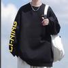 Li Ning Campus Series Letter Round Neck Pullover Sweatshirt Unisex Sweatshirt Black YWDT311-2