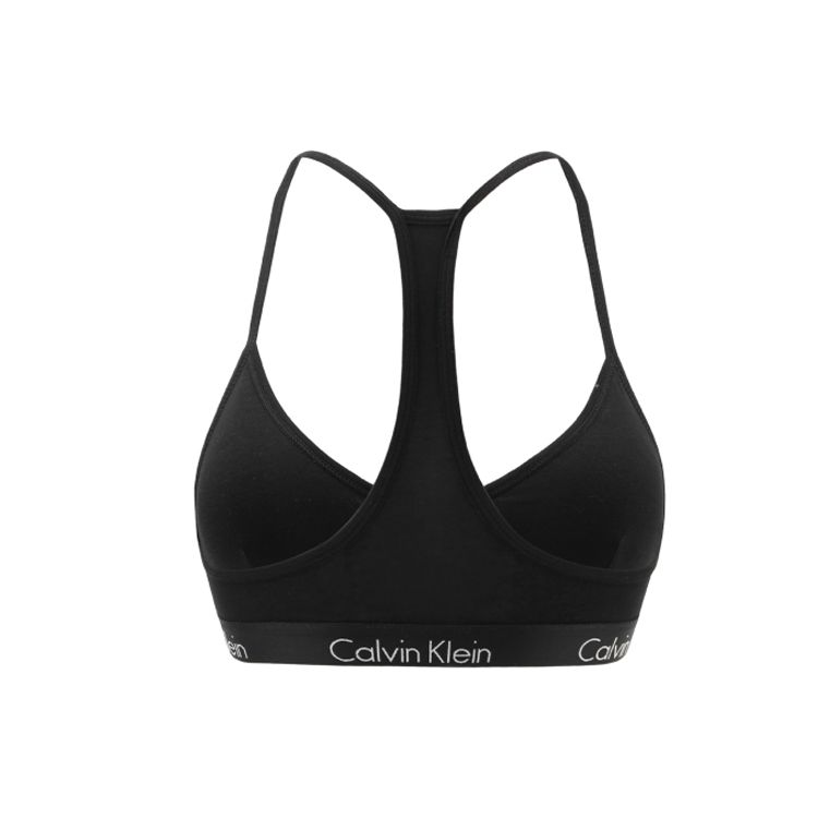 Calvin Klein Comfortable Thin Strap Heart Shaped Neck Bralette Women Underwear Black QP1668O-001