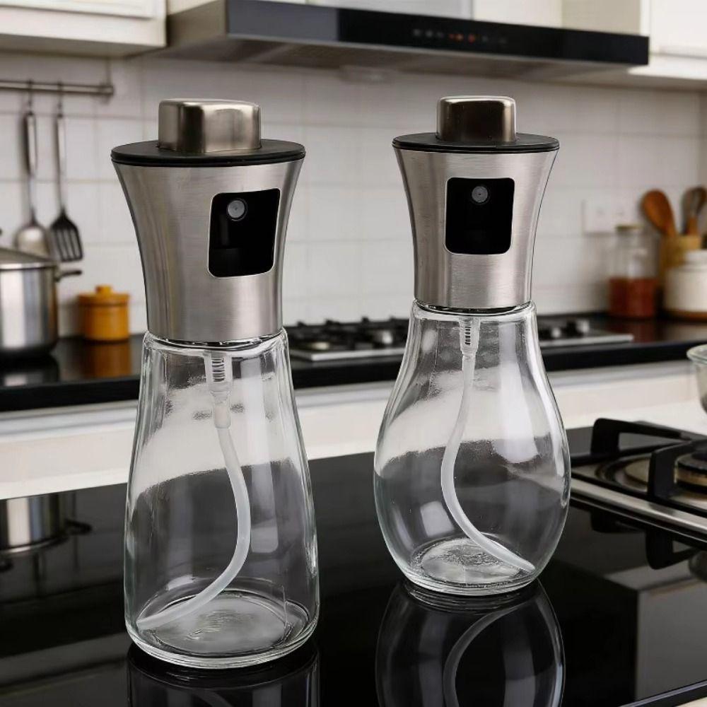 Stainless Steel Glass Oil Sprayer Fine Spray Kitchen Spray Container Kitchen Gadgets