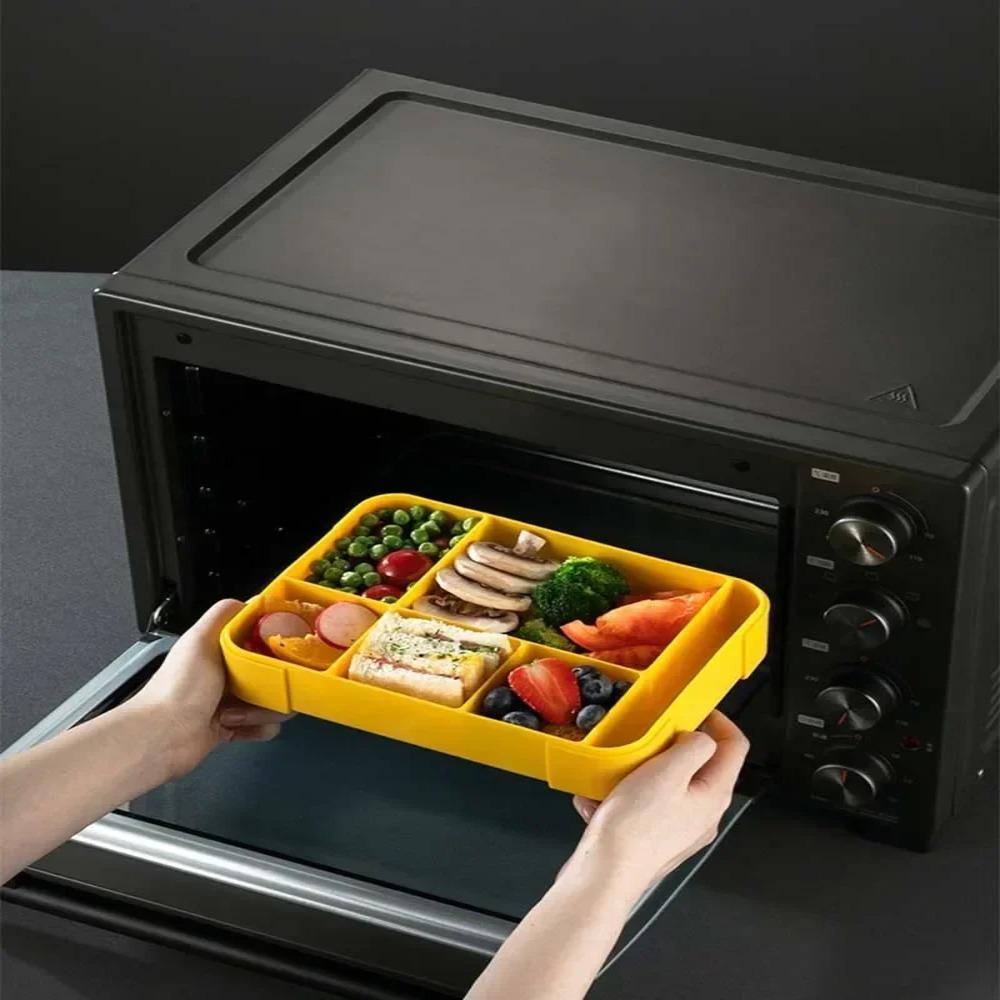 with Sauce Box Children Lunch Boxes 5 Compartments Salad Box Lunch Containers Worker