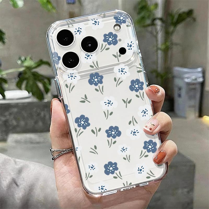 Colorful Flowers Pattern Case For iPhone 17 Pro Max Coque iPhone 16 15 14 13 12 Pro Max 11 Clear TPU Silicone Soft Cover