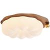 Chinese-Style Walnut Bedroom Ceiling Light: Smart Pumpkin Design, Super Bright, Eye-Protecting Fixture