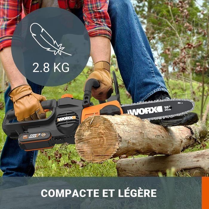 Tronçonneuse - worx - 20v powershare - sans fil - 25 cm - légère et compacte