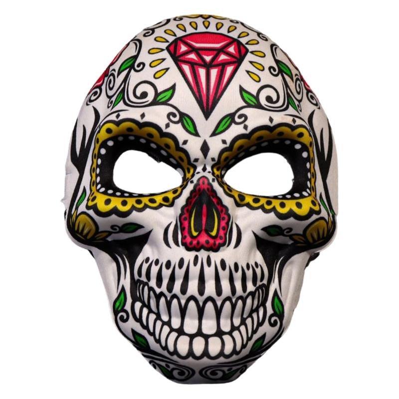 Realistic Skeleton Print EVA Party Mask Lightweight Face Cover Practical Design For Halloween Costume Cosplay Event