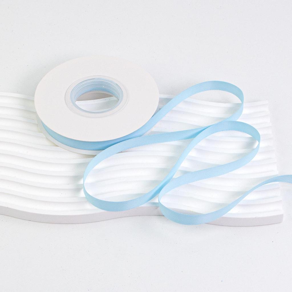 1cm Solid Matte Polyester Ribbon for Fresh Flower Bouquets - Single Color Woven Macaron Ribbon