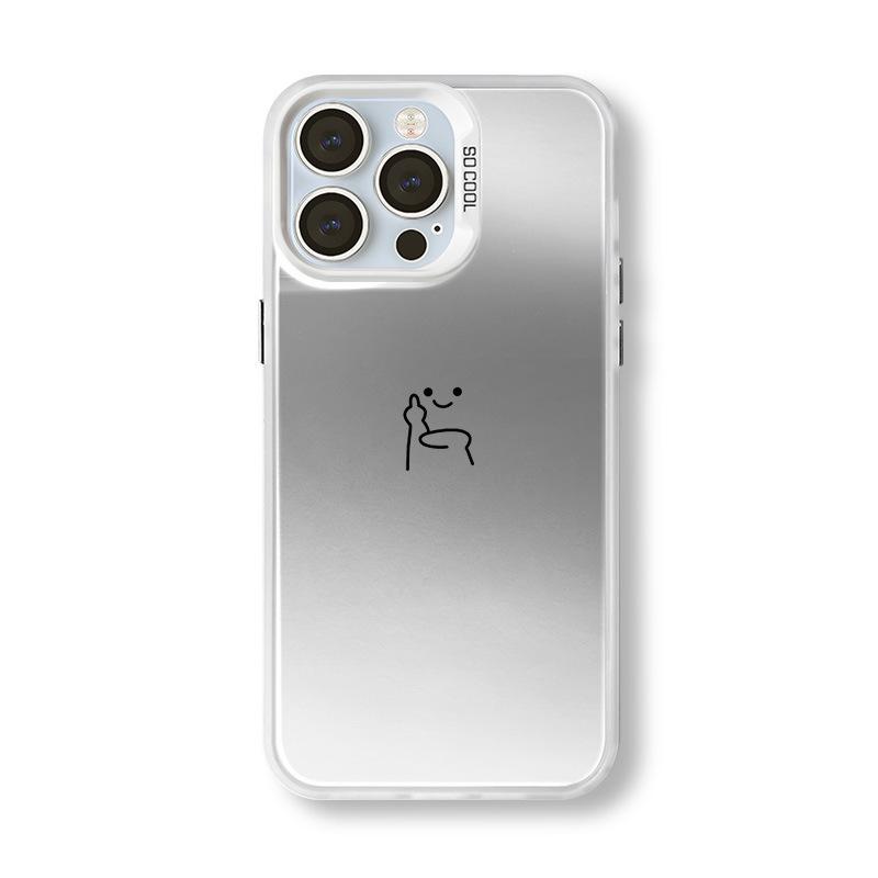 Unique and Quirky Phone Case for iPhone 12 Pro Max/13/14/15/16/17 Silver