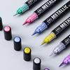 Double Ended Acrylic Marker Metallic Paint Pen for Painting On Paper Wood Fabric Metal Stone Card Making Scrapbooking