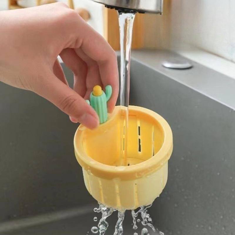 

Фильтр для слива кухонной раковины Cactus Фильтр для сбора отходов для кухонных раковин Многофункциональный фильтр для слива кухонной раковины Cactus для домашнего использования жёлтый