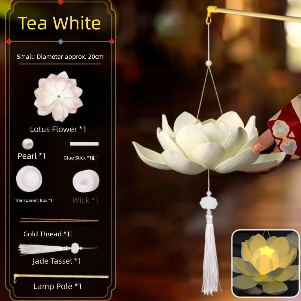 Lotus Flower Middle Autumn Festival Lantern 3D Mid Autumn Lotus Lantern  Children