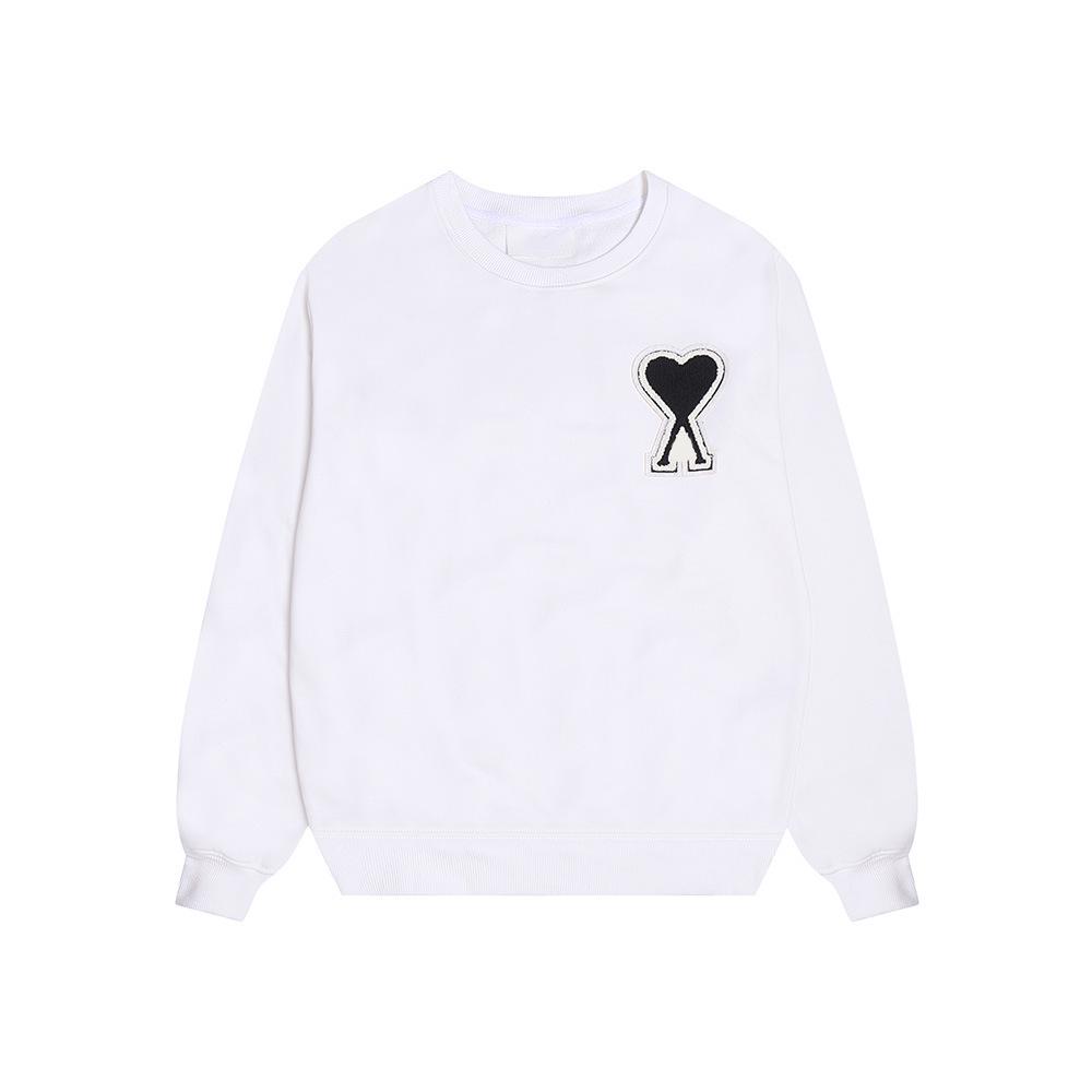 Sweatshirt Unisexe AMI ANCIENT en Coton avec Petite Broderie Cœur - Style Automne/Hiver, Col Rond, Coupe Ample, Décontracté.