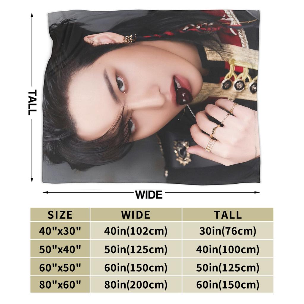 Seonghwa Kpop Ateez Band Plush Blanket Child Flannel Throw Blanket For Outdoor Warm Soft Custom Quality Bedspread Gift