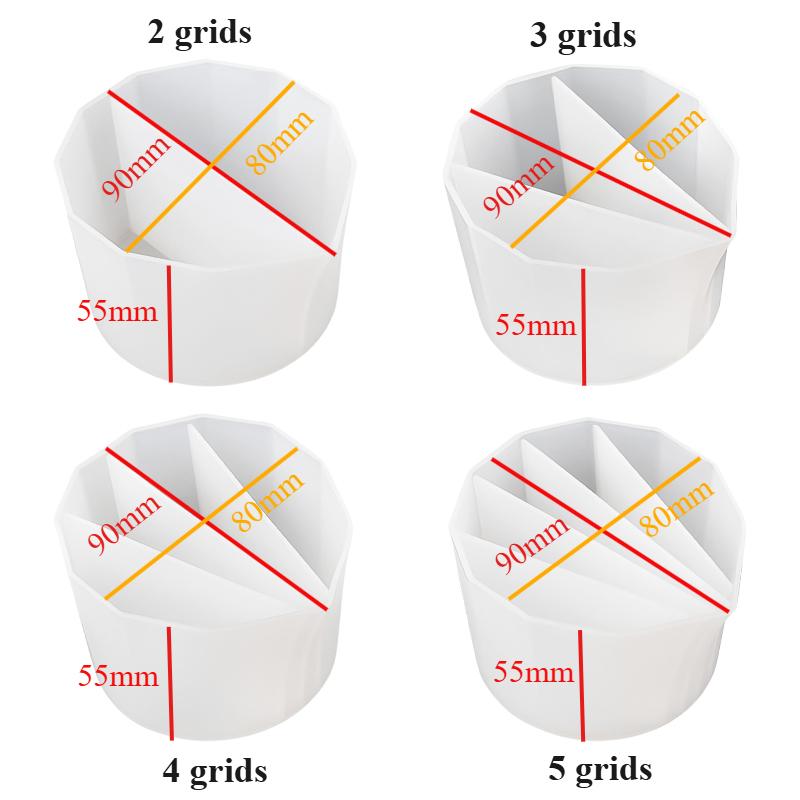 Split Cup Paint Pouring,Reusable Fluid Art Split Cup Silicone Split Pouring Cup with Dividers for Pigment Color Mixing Toning