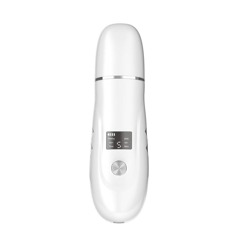 Home Use Ultra Sonic Face Spatula Silicone Facial Acne Pore Cleaner Deep Cleaning Ion Ultrasonic Skin Scrubber USB белый