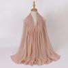 Ethnic Pearl Chiffon Hijab Scarf - Single Color, Long Style for Middle East & Africa
