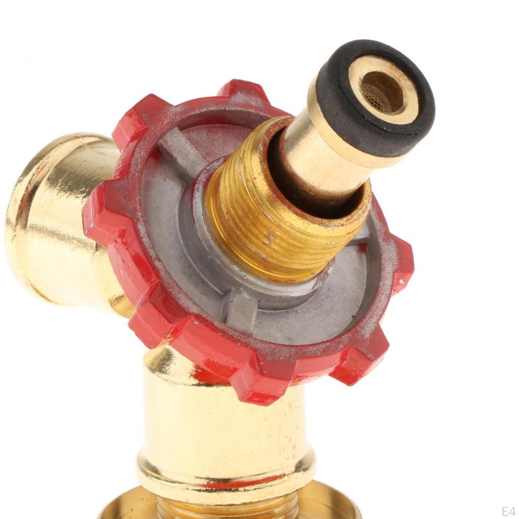 Propane Splitter Gas Y Adapter 2 Way Easy To Install Zinc Alloy Tee Connector for