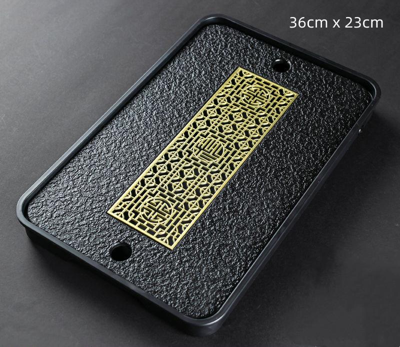 Light Luxury  Tea Table Tray High Quality Chinese Tea Tray Tea Set Board Drainage Water Storage Tea Board