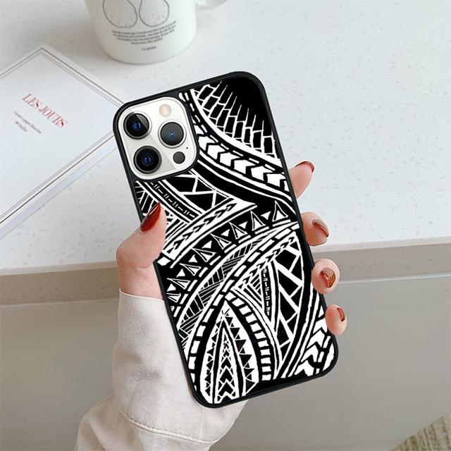 Maori Polynesian Samoan Tribal Phone Case For iPhone 17 Air 14 15 16 13 12 Cover For Apple Pro Max 6S Plus