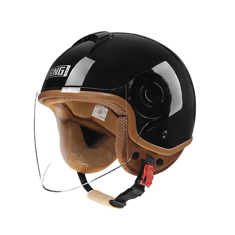 RNG 3C-Certified Retro 3/4 Motorcycle Helmet for Men & Women