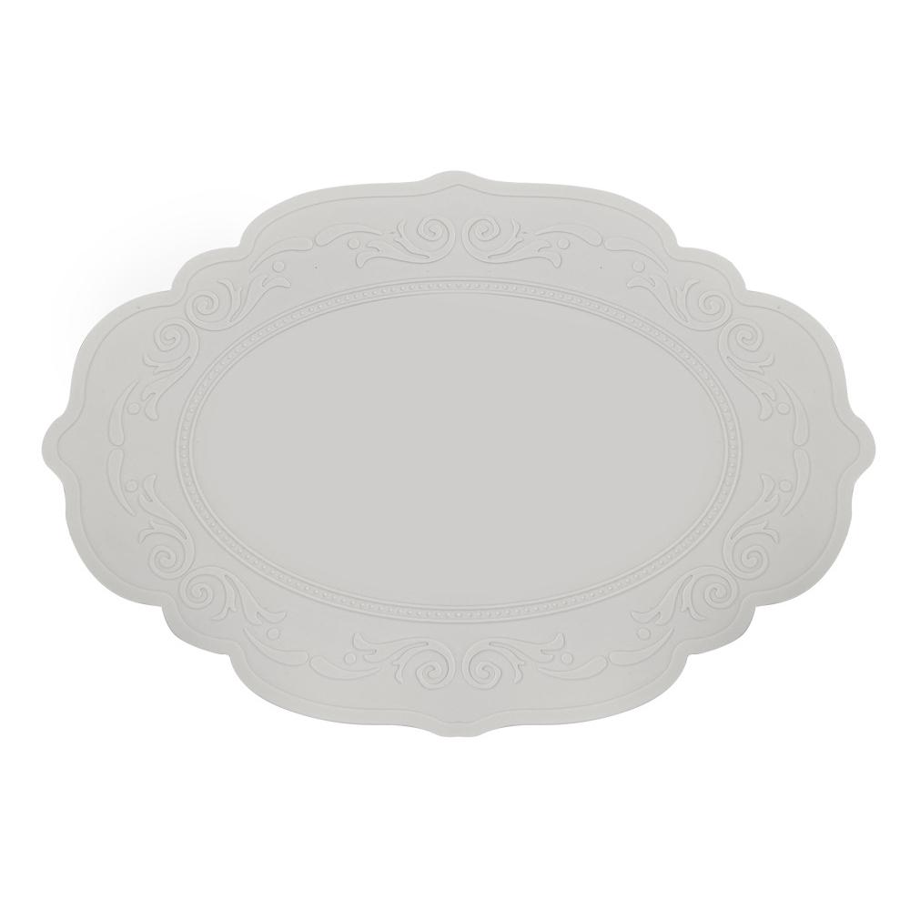 Silikonová oválná kulatá prostírání Retro vzor Káva Květinová Podložka Stolní podložky Vodotěsné Protiskluzové Stolní nádobí Podložky pod šálky